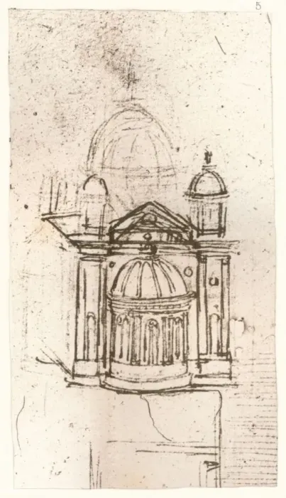 Framed Print : Drawing of ecclesiastical architecture, c1472-c1519 (1883). Artist: Leonardo da Vinci Framed Print : Drawing of ecclesiastical architecture, c1472-c1519 (1883). Artist: Leonardo da Vinci