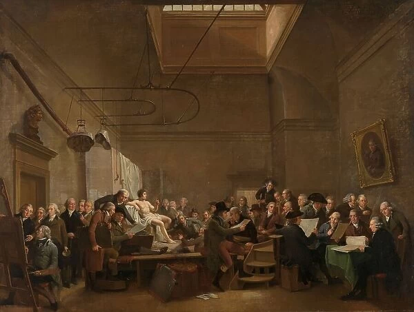 The Drawing Gallery of the Felix Meritis Society, 1801. Creator: Adriaan De Lelie