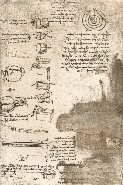 Framed Print : Drawing of musical instruments and other objects, c1472-c1519 (1883). Artist: Leonardo da Vinci Framed Print : Drawing of musical instruments and other objects, c1472-c1519 (1883). Artist: Leonardo da Vinci