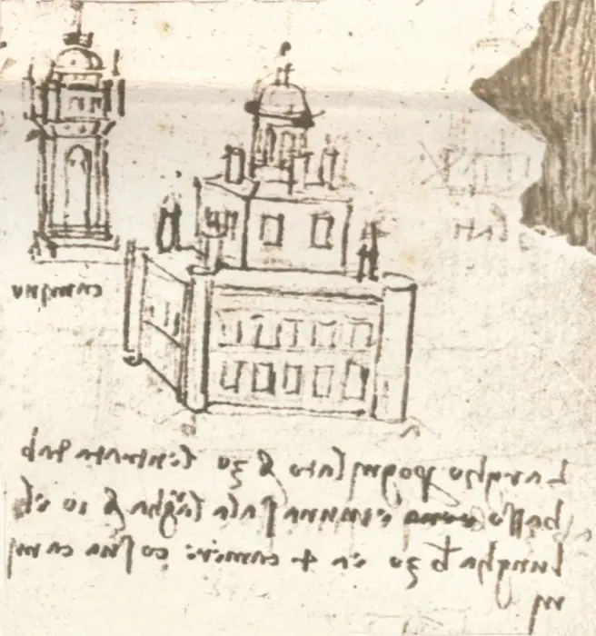 Framed Print : Drawing of projects for castles and villas, c1472-c1519 (1883). Artist: Leonardo da Vinci Framed Print : Drawing of projects for castles and villas, c1472-c1519 (1883). Artist: Leonardo da Vinci