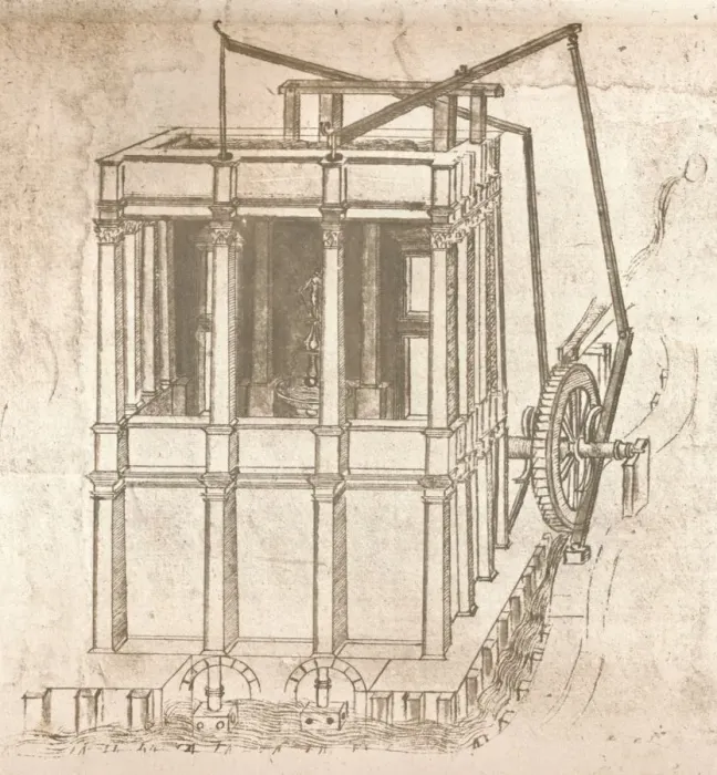 Framed Print : Drawing of projects for castles and villas, c1472-c1519 (1883). Artist: Leonardo da Vinci Framed Print : Drawing of projects for castles and villas, c1472-c1519 (1883). Artist: Leonardo da Vinci