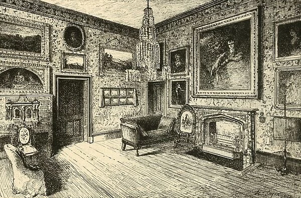 The Drawing-Room at Abbotsford, 1882. Creator: Unknown