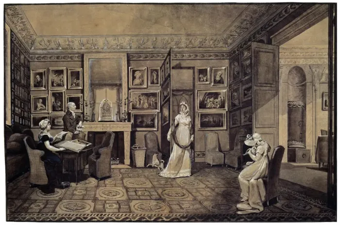 Framed Print : Drawing Room in the Baryatinsky House in Altona, 1807. Artist: Elisabeth Louise Vigee-LeBrun Framed Print : Drawing Room in the Baryatinsky House in Altona, 1807. Artist: Elisabeth Louise Vigee-LeBrun