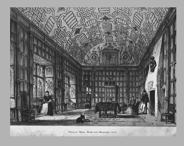 Drawing Room, Boughton-Malherbe, Kent. (mid 19th century)
