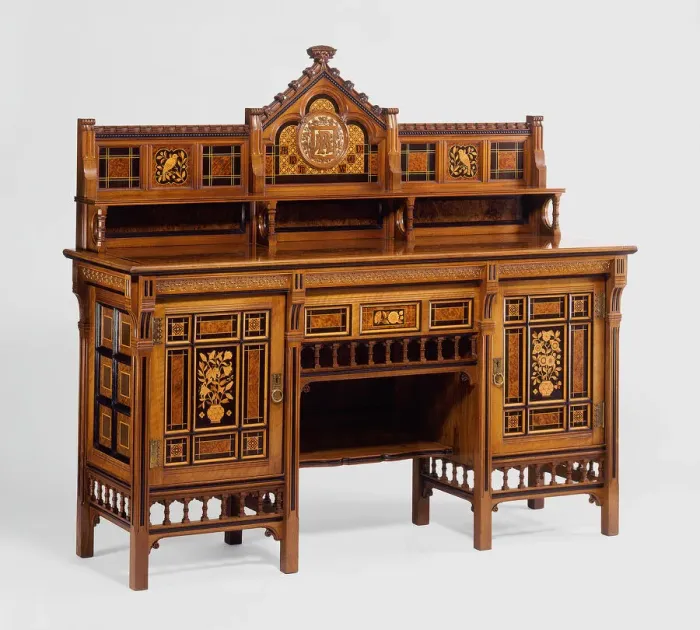 Framed Print : Drawing Room Cabinet, Lancaster, 1871 / 72. Creator: Bruce J. Talbert Framed Print : Drawing Room Cabinet, Lancaster, 1871 / 72. Creator: Bruce J. Talbert