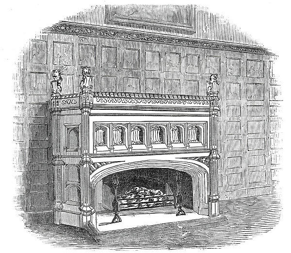 Drawing-room chimney piece, Lincolns Inn New Buildings, 1845. Creator: Unknown