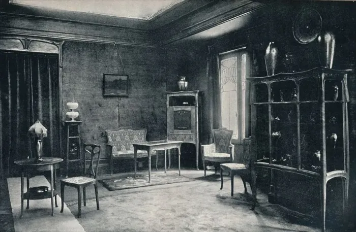 Framed Print : A drawing-room by E. Colonna, 1900 Framed Print : A drawing-room by E. Colonna, 1900