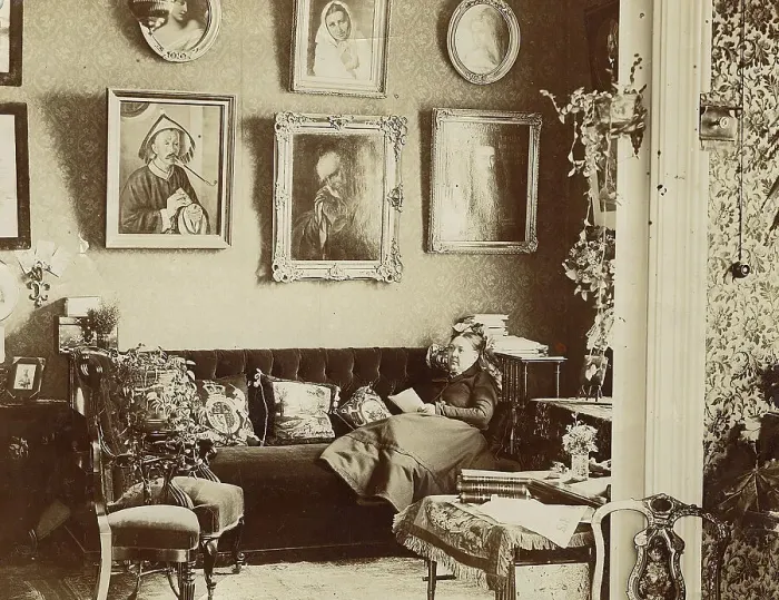 Framed Print : Part of a drawing room in the house of Evdokia Petrovna Kuznetsova, 1890. Creator: Unknown Framed Print : Part of a drawing room in the house of Evdokia Petrovna Kuznetsova, 1890. Creator: Unknown