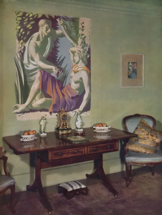 Framed Print : Drawing-room in a London flat decorated by Frankland Dark, F. R. I. B. A. for his own use, c1945 Framed Print : Drawing-room in a London flat decorated by Frankland Dark, F. R. I. B. A. for his own use, c1945