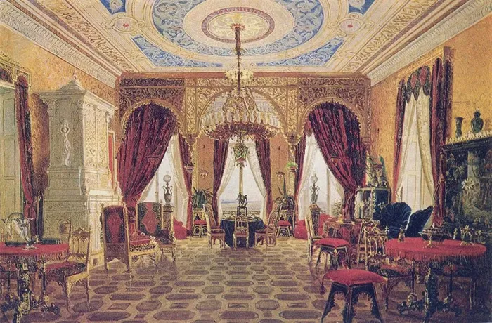 Framed Print : Drawing room in the Manor House Grafskaya Slavyanka of Countess Julia Samoilova, Mid of the 19th c Artist: Anonymous Framed Print : Drawing room in the Manor House Grafskaya Slavyanka of Countess Julia Samoilova, Mid of the 19th c Artist: Anonymous