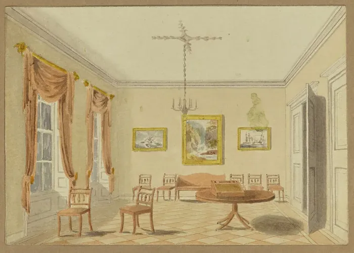Framed Print : [Drawing Room], mid-19th century. Creator: Unknown