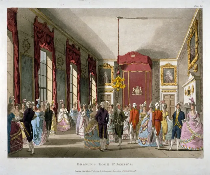 Framed Print : The drawing room in St Jamess Palace, Westminster, London, 1809 Framed Print : The drawing room in St Jamess Palace, Westminster, London, 1809