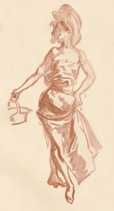 Framed Print : Drawing in Sanguine, c1900 (1903-1904). Artist: Jules Cheret