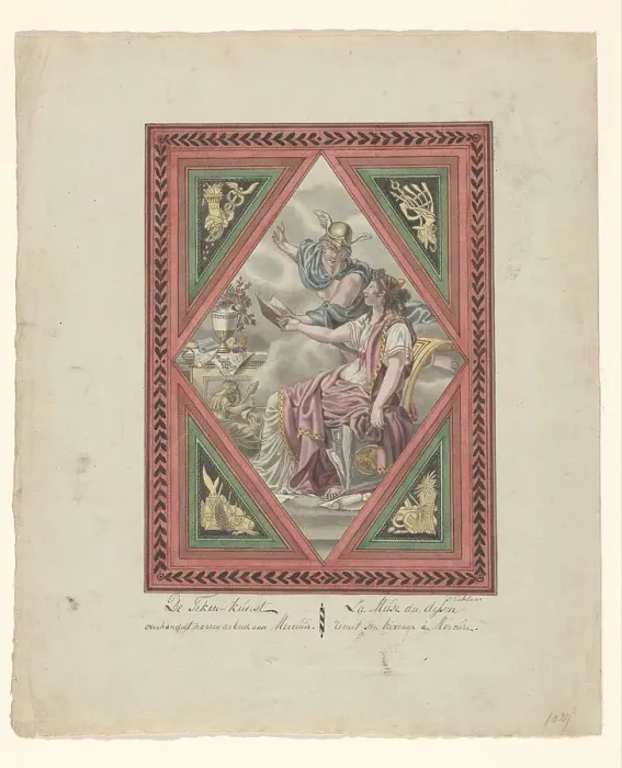 Framed Print : Drawing shows her work to Mercury, 1803-c.1899. Creator: J. Enklaar