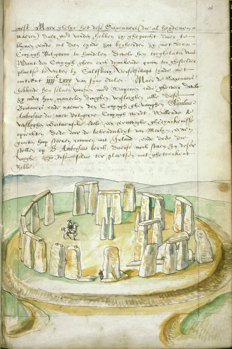 Framed Print : Drawing of Stonehenge, co. Wilts, 1573-75. Creator: Lucas de Heere Framed Print : Drawing of Stonehenge, co. Wilts, 1573-75. Creator: Lucas de Heere