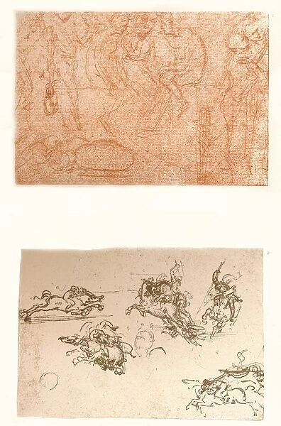 Two drawings, c1472-c1519 (1883). Artist: Leonardo da Vinci
