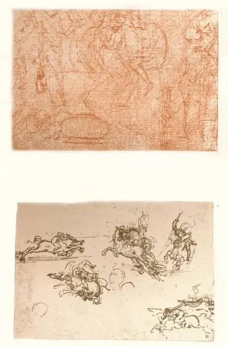 Framed Print : Two drawings, c1472-c1519 (1883). Artist: Leonardo da Vinci Framed Print : Two drawings, c1472-c1519 (1883). Artist: Leonardo da Vinci