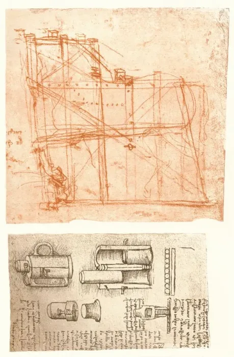 Framed Print : Two drawings, c1472-c1519 (1883). Artist: Leonardo da Vinci Framed Print : Two drawings, c1472-c1519 (1883). Artist: Leonardo da Vinci