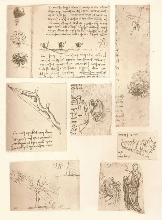 Framed Print : Five drawings illustrating the elements of landscape painting, c1472-c1519 (1883). Artist: Leonardo da Vinci