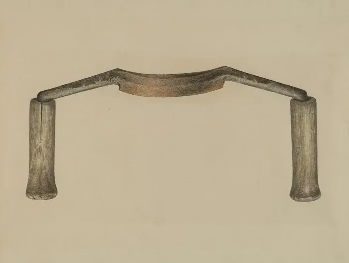 Framed Print : Drawknife, c. 1938. Creator: George C. Brown Framed Print : Drawknife, c. 1938. Creator: George C. Brown