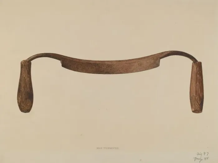 Framed Print : Drawknife, c. 1938. Creator: Max Fernekes Framed Print : Drawknife, c. 1938. Creator: Max Fernekes