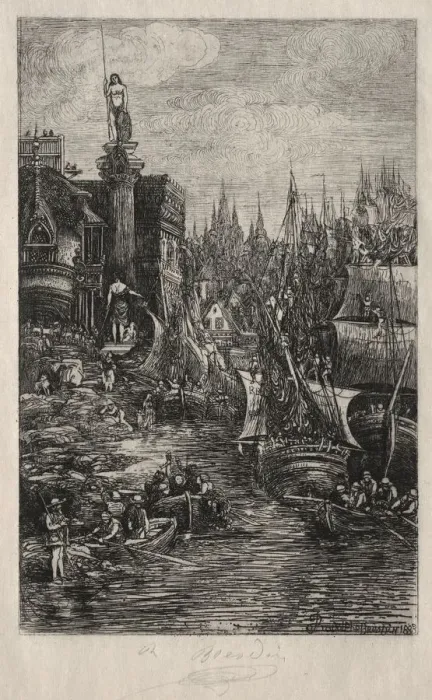 Framed Print : My Dream, 1883. Creator: Rodolphe Bresdin (French, 1822-1885); Bizolier Framed Print : My Dream, 1883. Creator: Rodolphe Bresdin (French, 1822-1885); Bizolier