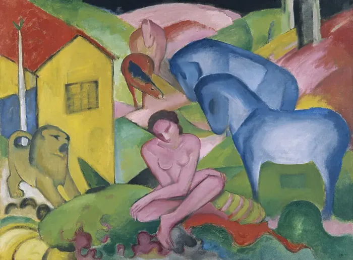 Framed Print : The Dream, 1912. Artist: Marc, Franz (1880-1916) Framed Print : The Dream, 1912. Artist: Marc, Franz (1880-1916)
