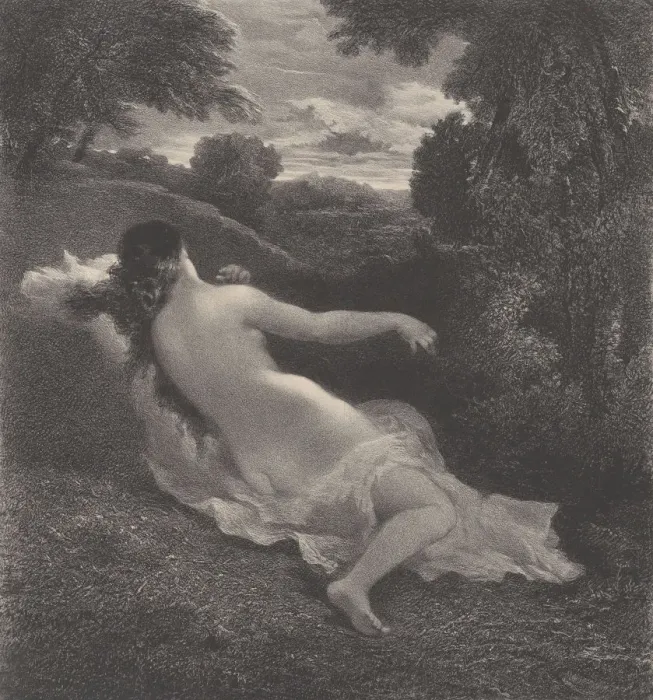 Framed Print : The Dream, ca. 1849-62. ca. 1849-62. Creator: Celestin Nanteuil Framed Print : The Dream, ca. 1849-62. ca. 1849-62. Creator: Celestin Nanteuil
