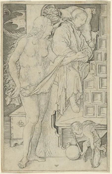 Framed Print : The Dream of the Doctor, 1481 / 1497. Creator: Wenzel von Olmutz Framed Print : The Dream of the Doctor, 1481 / 1497. Creator: Wenzel von Olmutz