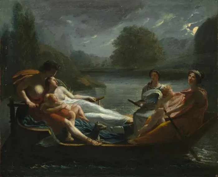 Framed Print : The Dream of Happiness, after 1819. Creator: Pierre-Paul Prud hon (French, 1758-1823), imitator of Framed Print : The Dream of Happiness, after 1819. Creator: Pierre-Paul Prud hon (French, 1758-1823), imitator of
