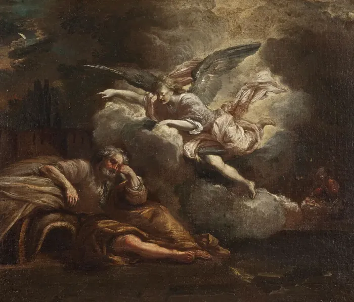 Framed Print : The Dream of Joseph, 17th century. Creator: Giovanni Battista Pace Framed Print : The Dream of Joseph, 17th century. Creator: Giovanni Battista Pace