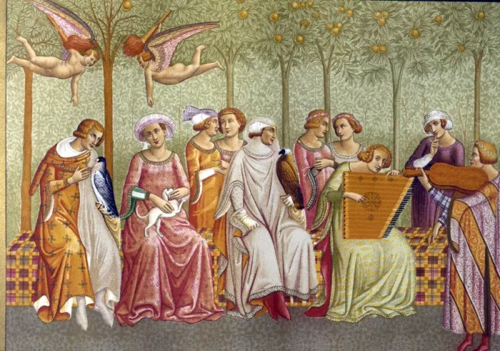Framed Print : Dream of Life, detail of the mural Triumph of Death, painting in the Cloister Framed Print : Dream of Life, detail of the mural Triumph of Death, painting in the Cloister