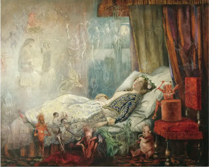 Framed Print : The dream after the masked ball. Artist: Fitzgerald, John Anster (1832-1906) Framed Print : The dream after the masked ball. Artist: Fitzgerald, John Anster (1832-1906)