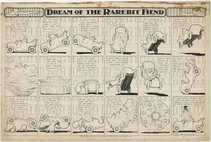 Framed Print : Dream of the Rarebit Fiend: Bucking Automobile, 1907. Creator: Winsor McCay Framed Print : Dream of the Rarebit Fiend: Bucking Automobile, 1907. Creator: Winsor McCay