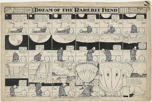 Dream of the Rarebit Fiend: Here Comes Washington, 1908. Creator: Winsor McCay