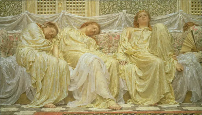 Framed Print : Dreamers, 1882. Creator: Albert Joseph Moore Framed Print : Dreamers, 1882. Creator: Albert Joseph Moore