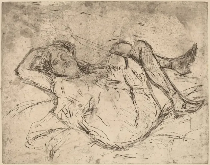 Framed Print : Dreaming Girl, 1906. Creator: Ernst Kirchner Framed Print : Dreaming Girl, 1906. Creator: Ernst Kirchner