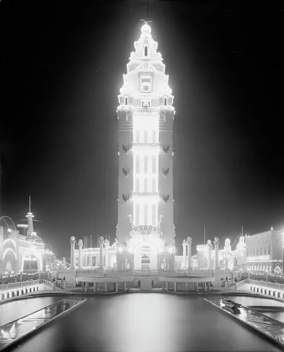 Framed Print : In Dreamland at night, Coney Island, N.Y. c1905. Creator: Unknown
