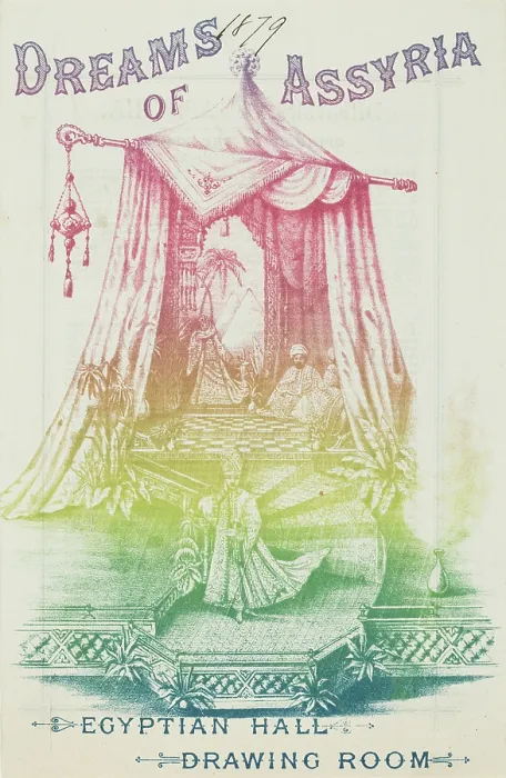 Framed Print : Dreams of Assyria - Egyptian Hall - Drawing Room, 1879. Creator: Unknown Framed Print : Dreams of Assyria - Egyptian Hall - Drawing Room, 1879. Creator: Unknown