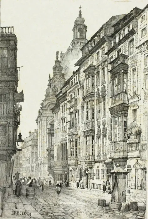 Framed Print : Dresden, 1833. Creator: Samuel Prout Framed Print : Dresden, 1833. Creator: Samuel Prout