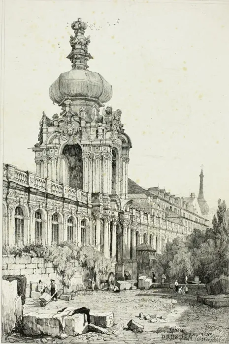 Framed Print : Dresden, 1833. Creator: Samuel Prout Framed Print : Dresden, 1833. Creator: Samuel Prout