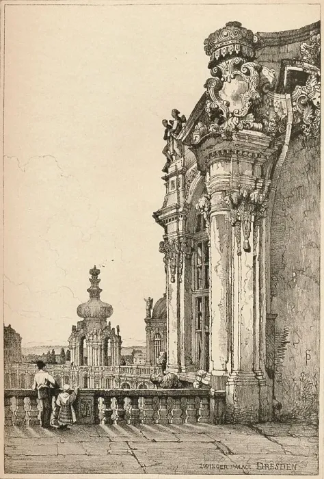 Framed Print : Dresden, c1820 (1915). Artist: Samuel Prout Framed Print : Dresden, c1820 (1915). Artist: Samuel Prout