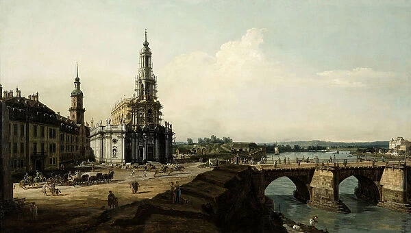 Dresden seen from the left banks of the river Elbe, 1748