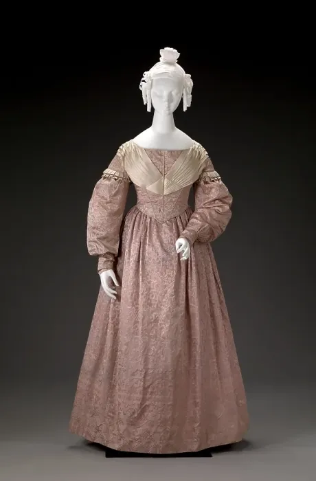 Framed Print : Dress, 1837. Creator: Unknown