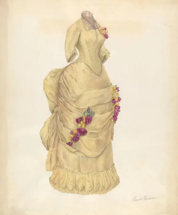 Framed Print : Dress, 1935 / 1942. Creator: Bessie Forman Framed Print : Dress, 1935 / 1942. Creator: Bessie Forman