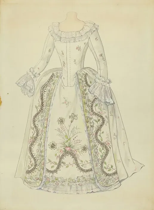 Framed Print : Dress, 1935 / 1942. Creator: Charlotte Winter Framed Print : Dress, 1935 / 1942. Creator: Charlotte Winter