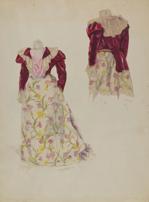 Framed Print : Dress, 1935 / 1942. Creator: George B. Wally Framed Print : Dress, 1935 / 1942. Creator: George B. Wally