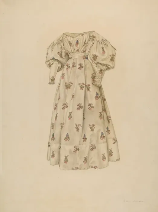Framed Print : Dress, 1935  /  1942. Creator: Irene Lawson