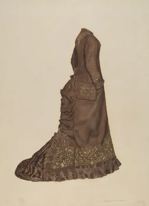 Framed Print : Dress, 1935 / 1942. Creator: Irene Lawson Framed Print : Dress, 1935 / 1942. Creator: Irene Lawson