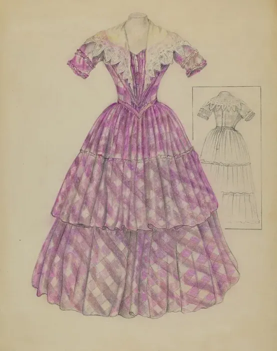 Framed Print : Dress, 1935 / 1942. Creator: Mary Berner Framed Print : Dress, 1935 / 1942. Creator: Mary Berner
